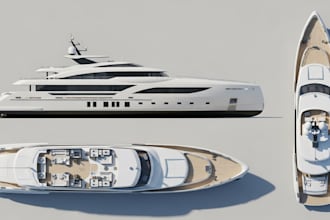 3d boat model, 3d yacht model, warship cad model, catamaran boat, tugboat