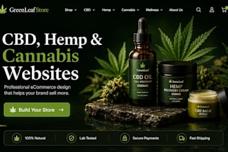 build professional cbd, hemp and cannabis ecommerce website