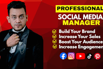 be your social media manager handle social media marketing and create content