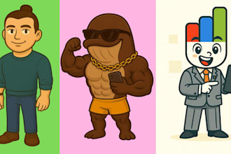 create custom cartoon characters for videos, brands and education