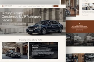 design corporate, executive, luxury concierge, luxury or VIP transport website