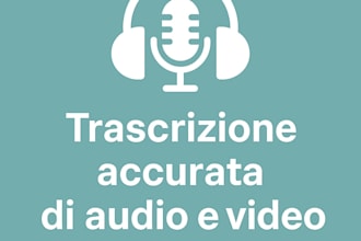 trascrizione accurata di audio e video in italiano