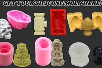 do custom 3d silicone mold for chocolate, cake, injection molding, slip casting