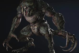 design 3d creature model,3d female nsfw figure, sculpt 3d monster for game ready