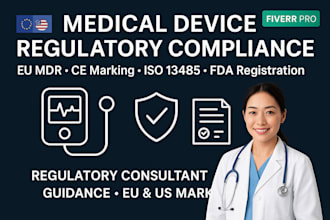 handle eu mdr, ce marking, iso 13485, iso 27001 and fda registration for medical