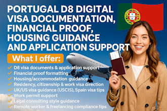 assist you with portugal d8 digital nomad visa documentation