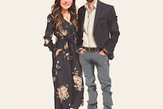 create a romantic family couple portrait