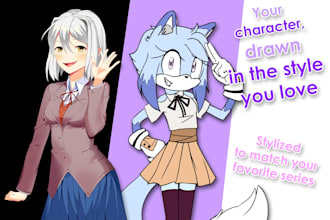 draw your oc character illustration