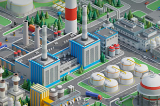 build professional low poly map, roblox map, roblox game asset, roblox map build