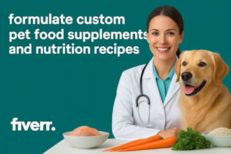 formulate custom pet food supplements and nutrition recipes