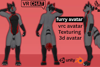 create high quality 3d model vrchat avatar in unity