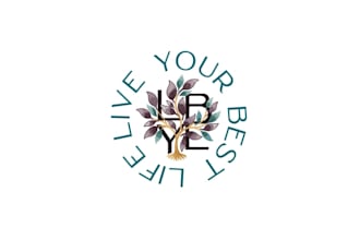 design modern elegant best selling author floral logo