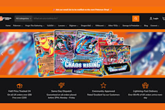 design trading card store pokemon website pokemon store tcg website game card
