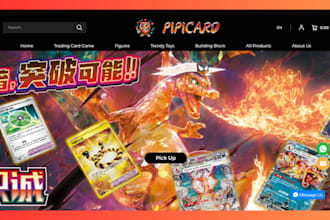 design trading card website pokemon website pokemon store tcg website game card