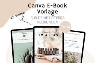 design a professional german canva ebook layout, canva ebook, journal design