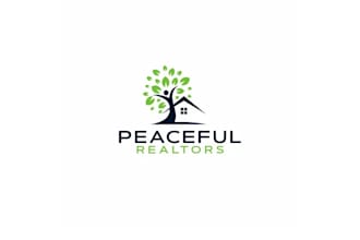 design peaceful realtors financial journey logo