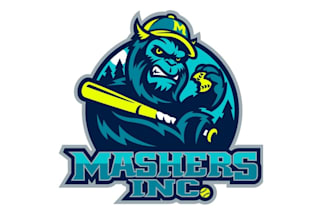 do classic monster logo for inspired softball camps business