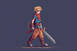 draw a custom pixel art portrait from your photo