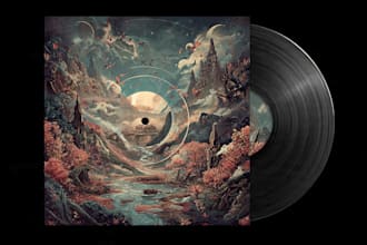 paint album cover design, album cover art, music cover art