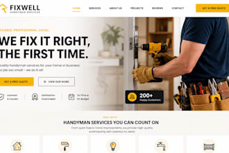 build squarespace handyman website for contractor repair maintenance or hvac