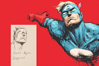 draw your very own superhero or villain in marvel style