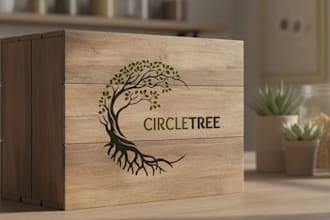create modern tree care,grass lawn care, landscape logo