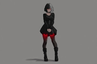 draw anime character an illustration and anime character