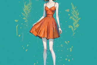 draw a fashion illustration or sketch