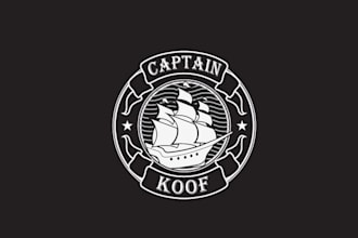 design modern captain koof custom pipes logo