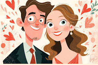make couple portrait illustration