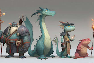 draw fantasy concept art or illustration