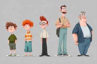 draw a cartoon illustration
