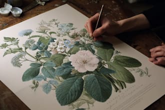 draw animal and botanical illustrations