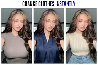 change clothes in your photo, edit outfits, recolor and change pattern