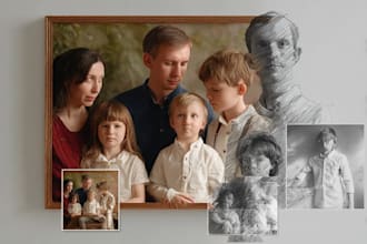 merge your photos into a realistic family portrait