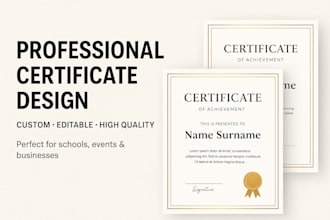 design a professional award certificate that impresses