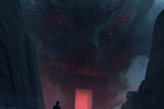 make horror and fantasy scene concept art illustration
