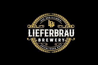 design family brewery beer bar logo
