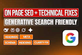 do wordpress website on page and technical SEO for google and GEO