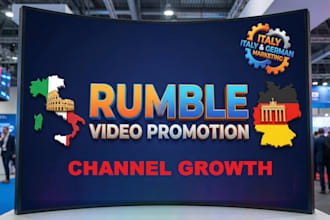 rumble video promotion, video promotion, italy and german rumble marketing
