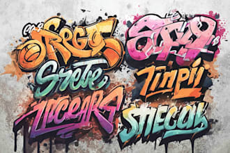 make graffiti text art for your logo, word or business