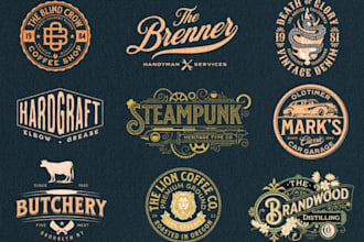 create unique vintage, retro logo design for yor company