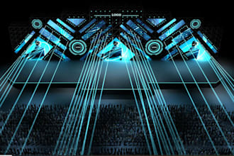 renew 3d architect stage design, lighting visualization outdoor festivals event