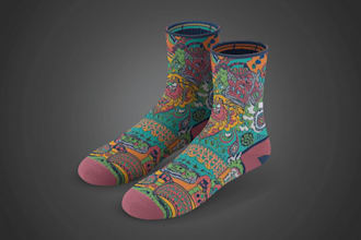 create sock knitting machine design or redraw it in bmp