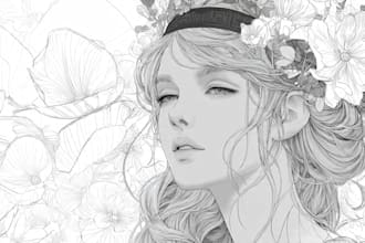 do any line art illustration