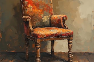 paint chair oil painting acrylic painting of portrait for you