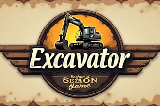 design wonderful excavator logo