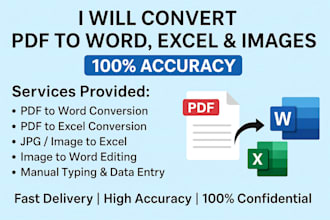 convert PDF or jpg to word and excel fast and accurately