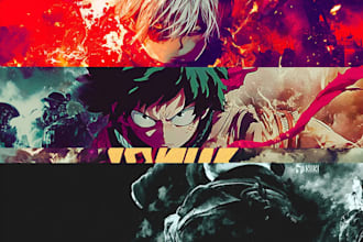 design the best anime banner header