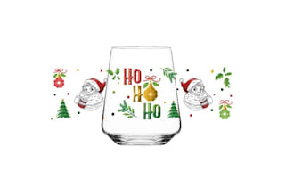 design drinking glasses christmas logo